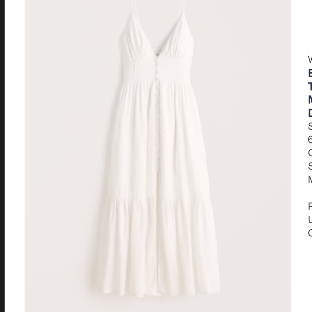 Abercrombie white maxi dress